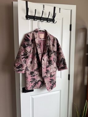 Hutch Mauve Floral Textured Blazer